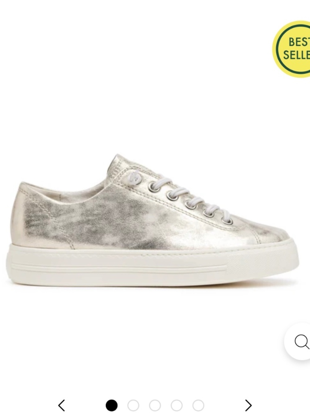 New Paul Green Women’s Hadley Sneaker US 7.5, AU 5 Mineral Metalic White